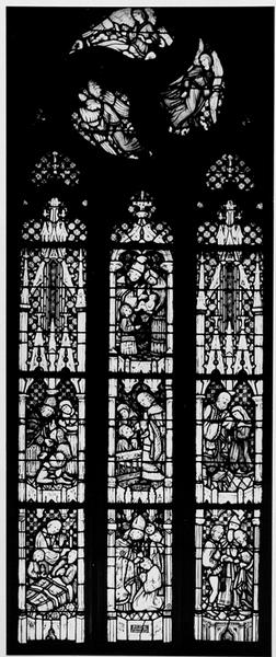 Verrière S XIII : Les Sacréments de l'Eglise (bas-côté sud, mur ouest).