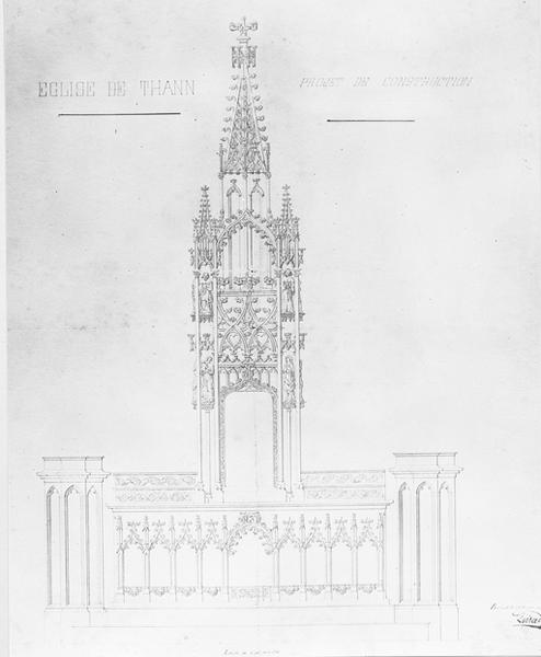 Maître-autel avec gradin d'autel, tabernacle