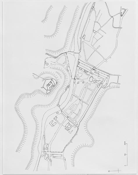 Plan des agrandissements successifs des enceintes de Thann.