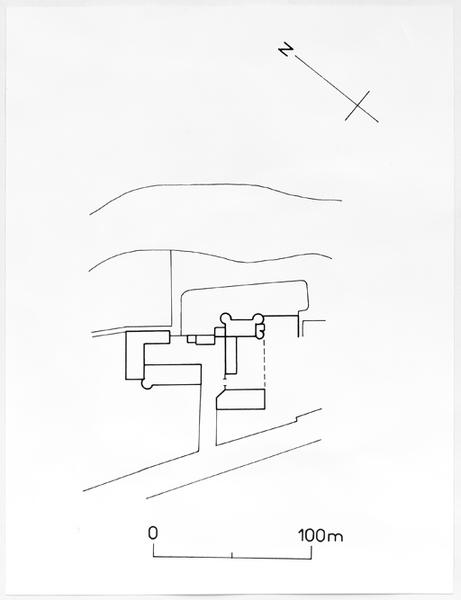 Plan de situation au XVIIIème siècle.