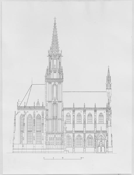 Elevation de la façade nord.