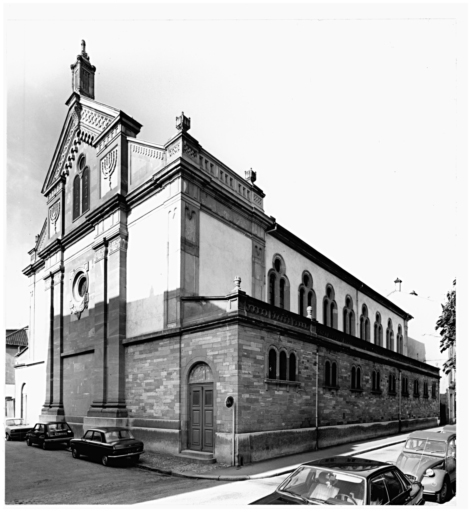 Vue d'ensemble sur la rue de la Synagogue et la rue des Rabbins.