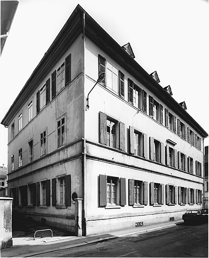 Elévations sur la rue de la Synagogue et l'impasse des Cendres.