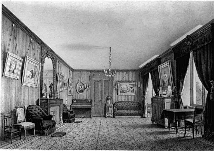 Maison : vue ancienne du petit salon.