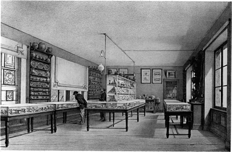 Vue du musée archéologique de la salle de Réunion, rue de Thann.