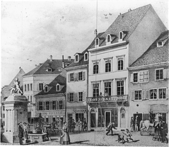 Vue du café de la Victoire, place de la Victoire.