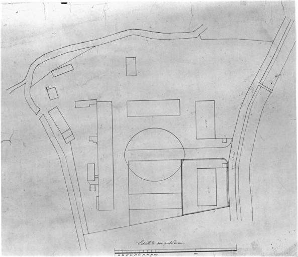 Plan de l'ancienne fabrique d'indiennes J. Hofer et Cie.