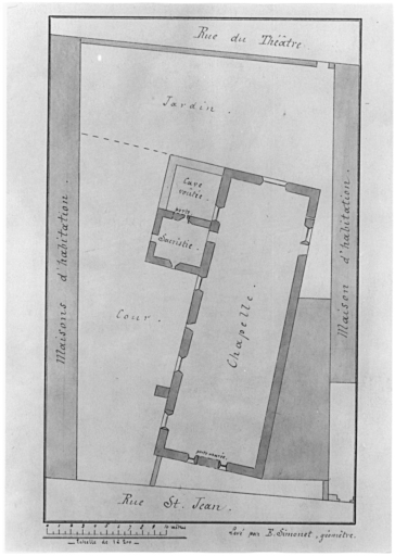 Plan de situation de la chapelle.