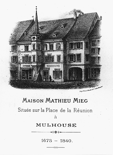 Dessin de la maison Mieg.