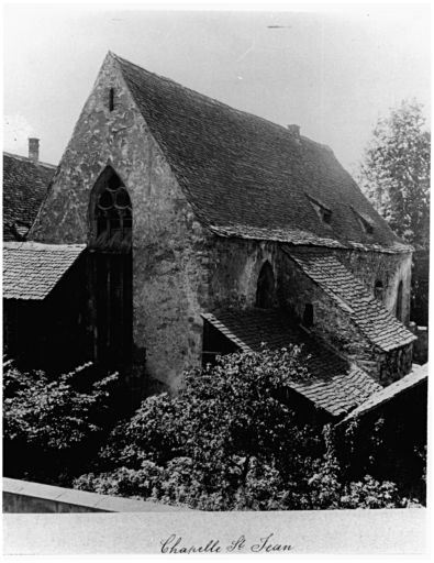 Vue ancienne de la chapelle Saint-Jean, avant restauration.