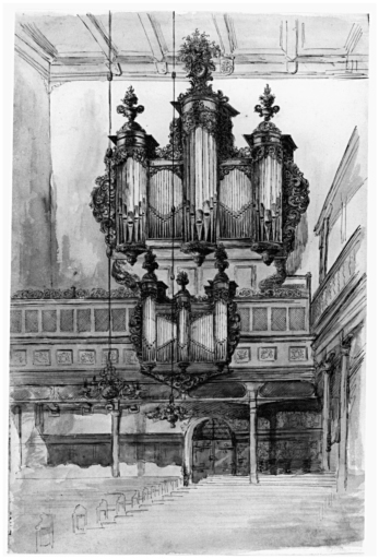 Eglise détruite : orgue.