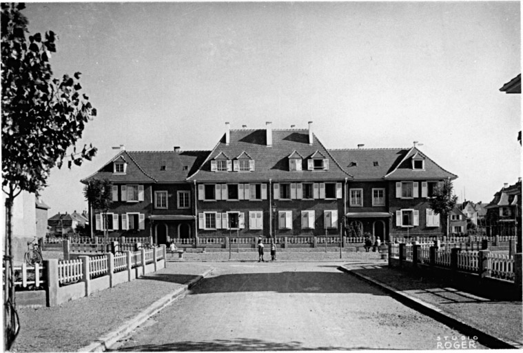 Vue ancienne de la cité ouvrière du Haut-Poirier.