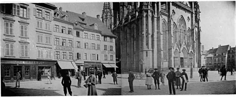 Vue ancienne de la place de la Réunion.