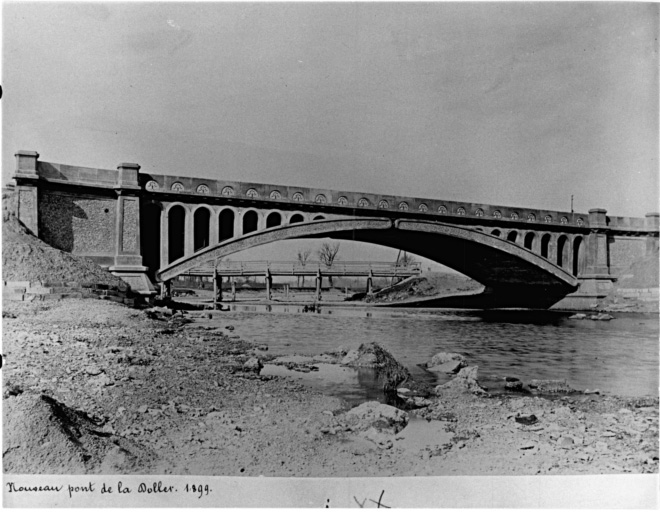 Vue ancienne du nouveau pont de la Doller.