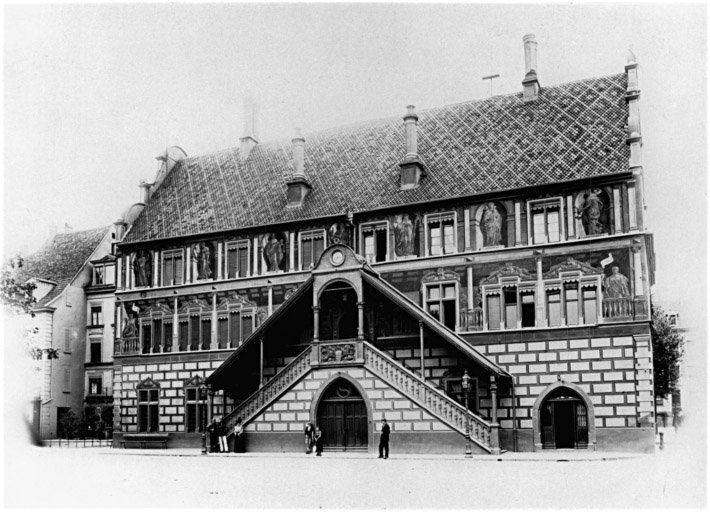 Vue ancienne de la façade antérieure.