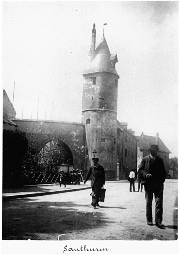 Vue ancienne de la tour de Bollwerk.