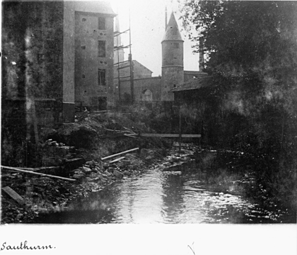 Vue ancienne de la tour de Bollwerk.