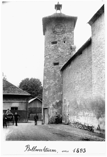 Vue ancienne de la tour de Bollwerk.