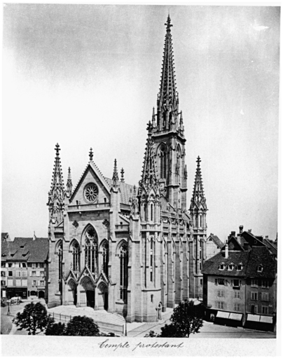 Vue du temple protestant en 1870.