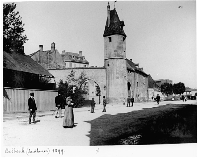 Vue ancienne de la tour de Bollwerk.