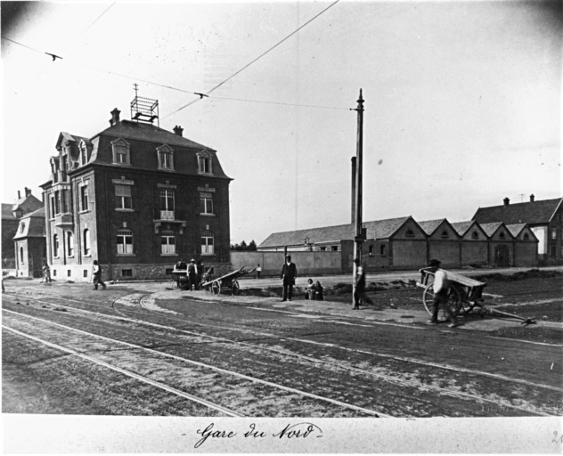 Vue ancienne de la gare du nord.