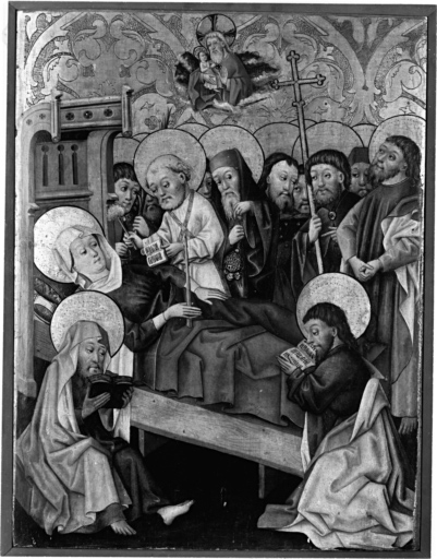 Volet droit : mort de la Vierge.