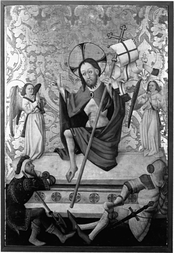 Volet gauche : résurrection du Christ.