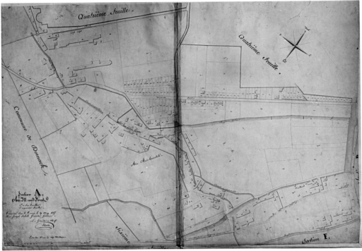 Extrait du plan cadastral de 1827 : section A, cinquième feuille.