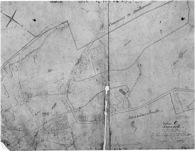 Plan cadastral de 1827. Section C, Dornach : première feuille.