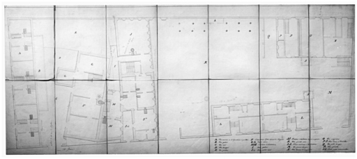 Plan de l'enclos dit cour Saint-Jean.