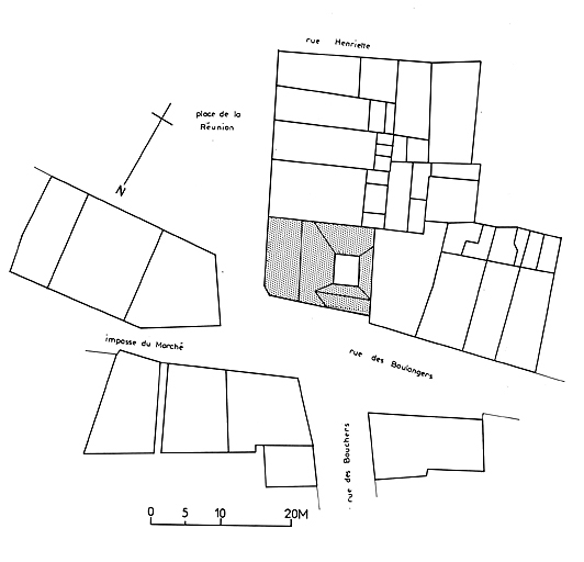 Plan masse et de situation, extrait du cadastre de 1905, section AI.