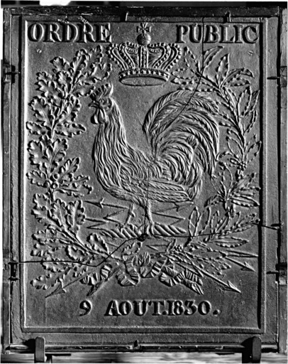 Plaque de poêle : coq Gaulois