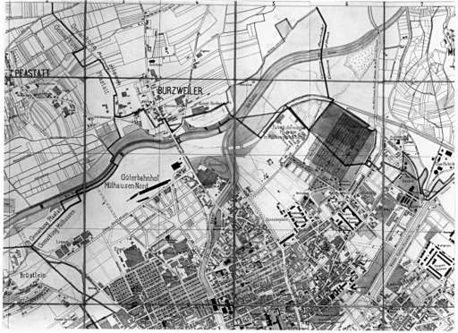 Plan de la commune : Bourtzwiller et partie nord de la ville.