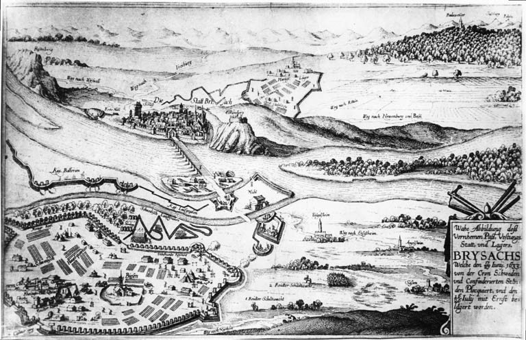 Carte des alentours de Brisach.