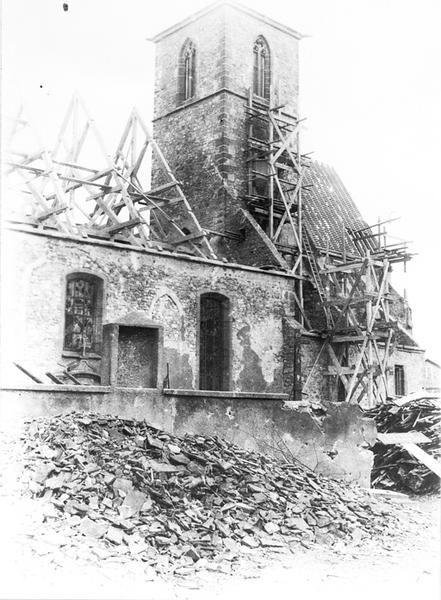 Vue partielle pendant la reconstruction.