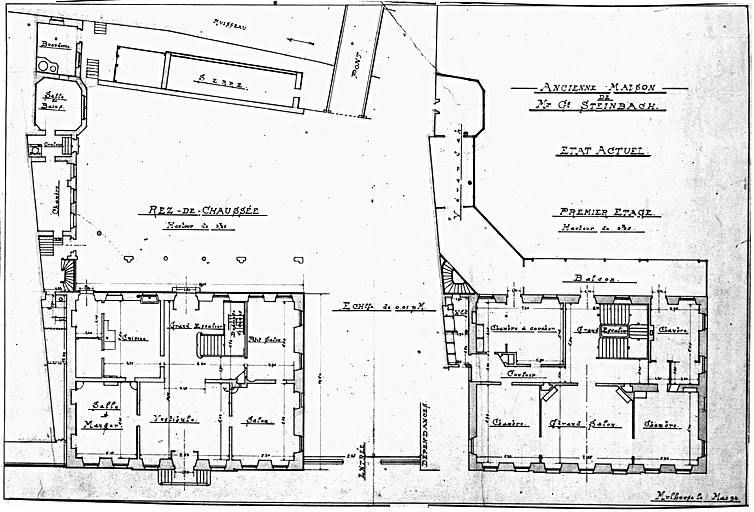 Plans au rez-de-chaussée et à l'étage.