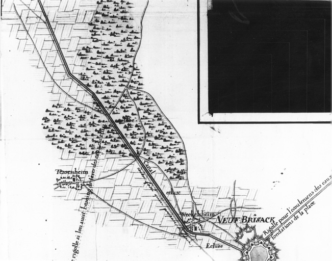 Carte de la nouvelle ville et des environs.