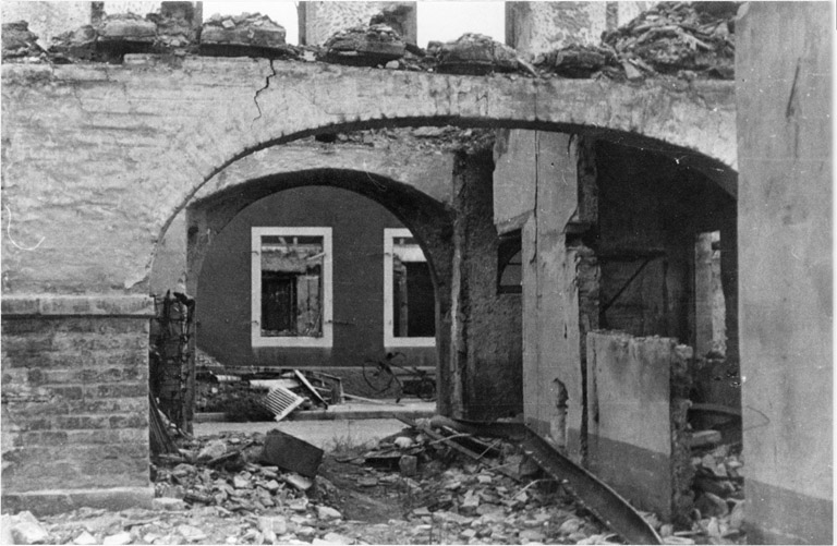 Passage couvert détruit (après 1945).