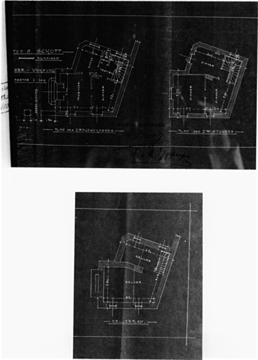 Plans de la maison du portier.