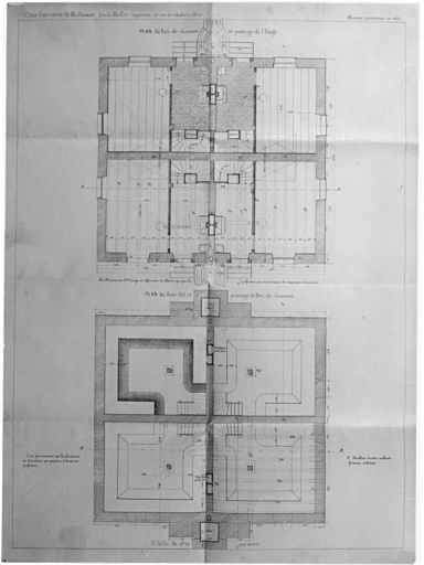 Plan d'une maison construite en 1860.