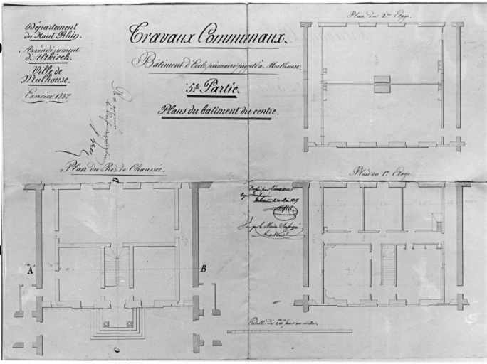 Cinquième partie : plans du bâtiment du centre.