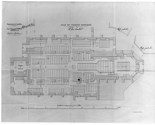 Eglise détruite : plan du temple.