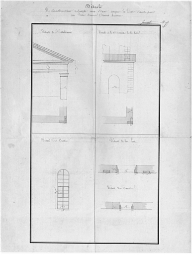 Détails de construction relatifs aux plans et coupes.