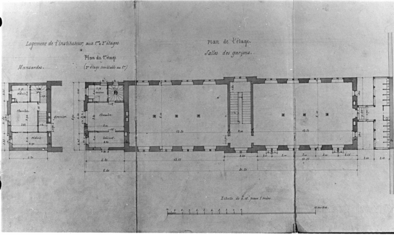 Projet de construction. Plans de l'étage.