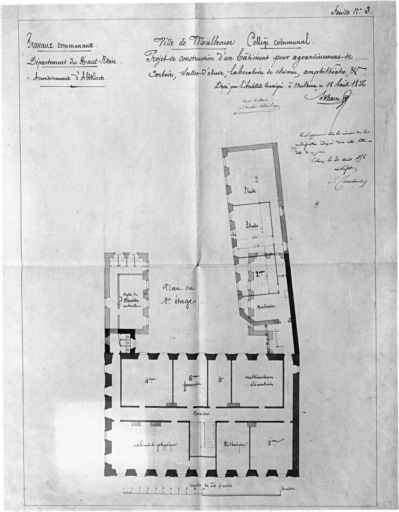 Projet de construction d'un bâtiment pour agrandissement : plan du premier étage.