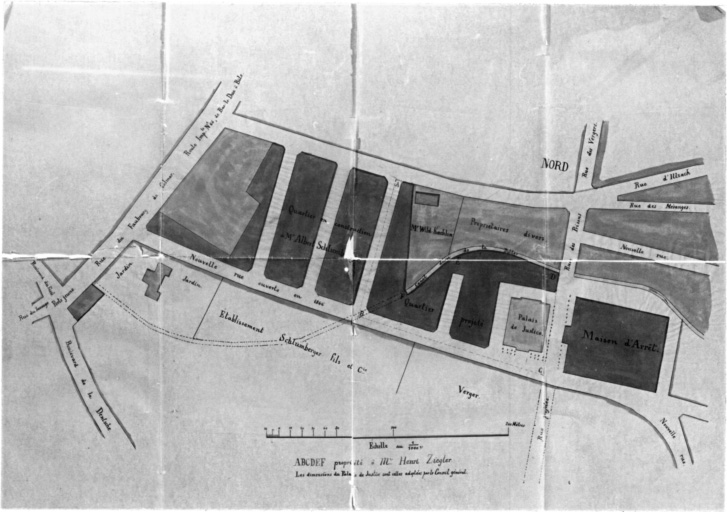 Plan de situation du tribunal projeté.