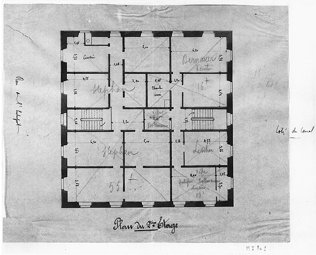 Plan du deuxième étage.