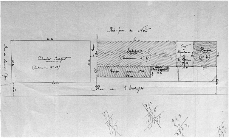 Douane : plan de situation de la douane et de ses dépendances.