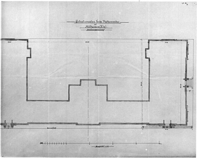 Plan de situation de la poste.