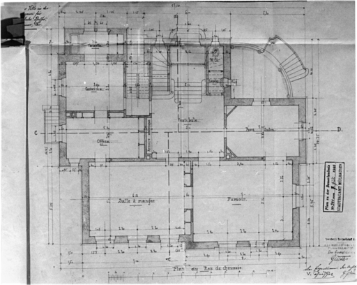 Plan du rez-de-chaussée.